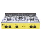Fogao a Gas Portatil 5 Bocas Venax Grand Petit Vetro Amarelo