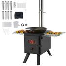 Fogão a lenha de acampamento VEVOR Alloy Steel Portable com 8 tubos