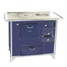 Fogão a Lenha Tradicional 02 Venâncio Gabinete Azul FL2GCX