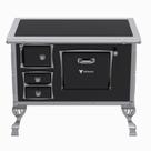 Fogão a Lenha Venax 35083 N2 Saída Direita Premium Chapa Vitrocerâmica Com Moldura Inox