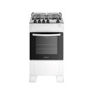 Fogão Atlas 4 Bocas Com Mesa de Inox Mônaco Top Branco Bivolt