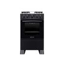 Fogão Atlas 4 Bocas Mesa de Inox Coliseum Plus Preto