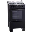 Fogão Atlas 4 Bocas Mônaco Plus com Mesa de Inox Bivolt Preto