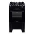 Fogão Atlas 4 Bocas Mônaco Top Glass 4 Bocas Acendimento Automático Preto