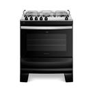 Fogão Atlas 5 Bocas Com Mesa de Inox Agile Up Preto Bivolt Fogão Atlas 5 Bocas Com Mesa de Inox Agile Up Preto Bivolt