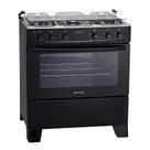 Fogão Atlas 5 Bocas Mônaco Plus com Mesa Inox e Acendimento Automático Preto Bivolt