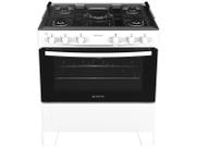 Fogão Atlas Mônaco Plus 5 Bocas Mesa Inox Automático Branco