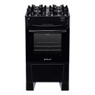 Fogão Atlas Mônaco Top Glass 4 Bocas Acendimento Automático Preto