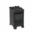Fogão Atlas Mônaco Top Glass New 4 bocas, mesa de cooktop acendimento automático Preto