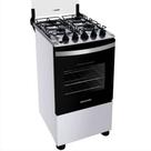 Fogão Brastemp 4 Bocas Automático Mesa em Aço Inox Forno 61L BFO4NBBUNA