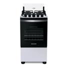 Fogão Brastemp 4 Bocas Branco com Duas Prateleiras com Alturas Ajustáveis - BFO4NBB Fogão Brastemp 4 Bocas Branco com Duas Prateleiras com Alturas Ajustáveis - BFO4NBB