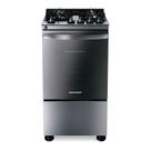 Fogão Brastemp 4 Bocas Inox com mesa de vidro, dupla chama e grill elétrico - BFO4VBR