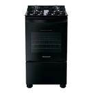 Fogão Brastemp 4 Bocas Preto com mesa de vidro e grades duplas de ferro fundido - BFO4VAE Fogão Brastemp 4 Bocas Preto com mesa de vidro e grades duplas de ferro fundido - BFO4VAE