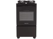 Fogão Brastemp Piso 4 Bocas com Mesa de Vidro e Grades Duplas de Ferro Fundido Preto Bivolt BFO4VAE