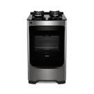 Fogão Consul 4 bocas cor Inox com mesa de vidro e grade de ferro fundido - CFO4VAR Fogão Consul 4 bocas cor Inox com mesa de vidro e grade de ferro fundido - CFO4VAR