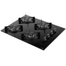 Fogão Cooktop 4 Bocas a Gás Atlas U Top com Mesa de Vidro Bivolt Preto