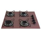 Fogão Cooktop 4 bocas Ultra Chama 127 220v Marmore Rosa