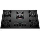 Fogão Cooktop 5 Bocas a Gás Atlas U Top com Mesa de Vidro Preto Bivolt 110v 220v Acendimento Automático