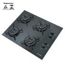 Fogão cooktop a Gás 4 bocas Fornello Preto- acendimento automático
