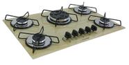 Fogão Cooktop À Gás 5 Bocas ChamaLar AMADEIRADO CLARO Tripla Chama Vidro Bivolt Fogão Cooktop À Gás 5 Bocas ChamaLar AMADEIRADO CLARO Tripla Chama Vidro Bivolt