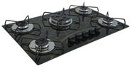 Fogão Cooktop À Gás 5 Bocas ChamaLar MESCLADO Tripla Chama Vidro Bivolt
