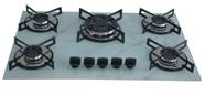 Fogão Cooktop Chamalar Premium 5 Bocas Tripla Chama Marmorizado Branco Bivolt GLP Fogão Cooktop Chamalar Premium 5 Bocas Tripla Chama Marmorizado Branco Bivolt GLP