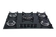 Fogão Cooktop Chamalar Premium 5 Bocas Tripla Chama Preto Bivolt GLP Fogão Cooktop Chamalar Premium 5 Bocas Tripla Chama Preto Bivolt GLP
