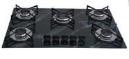 Fogão Cooktop Chamalar Premium 5 Bocas Ultra Chama Marmorizado Preto Bivolt GLP Fogão Cooktop Chamalar Premium 5 Bocas Ultra Chama Marmorizado Preto Bivolt GLP