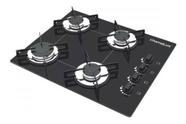 Fogão Cooktop Chamalux 4 Bocas Ultra Chama Preto 127v/220v Trempe de Chapa