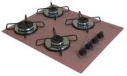 Fogão Cooktop Classic 4 Bocas Ultra Chama Marmorizado Rosa