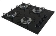 Fogão Cooktop Classic 4 Bocas Ultra Chama Preto