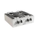 Fogão Cooktop de Mesa Portátil a Gás 4 Bocas Braslar Asiático Júnior Branco GLP