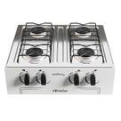 Fogão Cooktop de Mesa Portátil a Gás 4 Bocas Braslar Asiático Junior