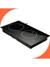 Fogão Cooktop Elétrico Indução 3500W 2 Bocas Vitrocerâmica Preto