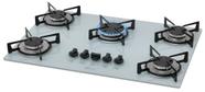 Fogão Cooktop Fischer 5 Bocas Gás Mesa Vidro - Branco 1642-6986