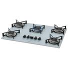 Fogão Cooktop Fischer 5Q Gás Mesa Vidro Branco Bivolt