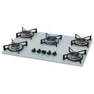Fogão Cooktop Fischer 5Q Gás Mesa Vidro BRANCO