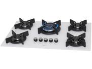 Fogão Cooktop Fischer 5Q TC Infinity Gás Mesa Vidro BRANCO