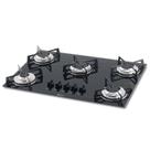 Fogao cooktop fischer de embutir 5q gas mesa vidro - preto