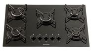 Fogão Cooktop Fornello 5 Bocas Preto A Gás