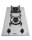 Fogão Cooktop Gás 2 bocas inox - acendimento automático Fogão Cooktop Gás 2 bocas inox - acendimento automático