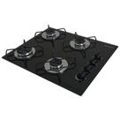Fogão Cooktop Gás 4 Bocas Ultra Chama 127v/220v Preto Fogão Cooktop Gás 4 Bocas Ultra Chama 127v/220v Preto