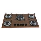 Fogão Cooktop Gás 5 Bocas Chama Tripla 127v 220v Madeira