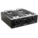 Fogão Cooktop Gás Asiático Jr 4 Bocas Preto Braslar 110v/220