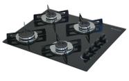 Fogão Cooktop Premium 4 Bocas Ultra Chama Preto
