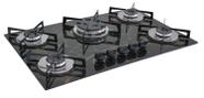 Fogão Cooktop Premium 5 Bocas Tripla Chama Mesclado