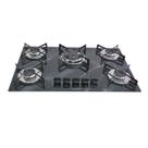 Fogão Cooktop Premium Tripla Chama 5 Bocas Marmorizado Preto Chamalar