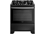 Fogão Dako Supreme Glass 5 bocas com acendimento automático mesa de vidro temperado bivolt Preto