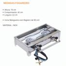 fogão de 2 boca inox alta pressão