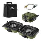 Fogão de acampamento Naturehike de 2 queimadores dobrável com bolsa de transporte 16000 BTU